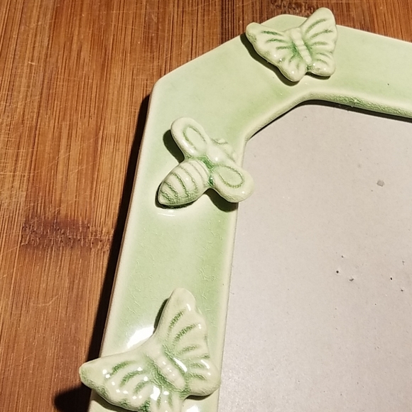 Butterfly Dragonfly and Bee Green Ceramic Frame - Picture 2 of 5